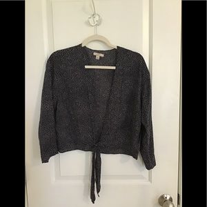 Love polka dot tie front cardigan